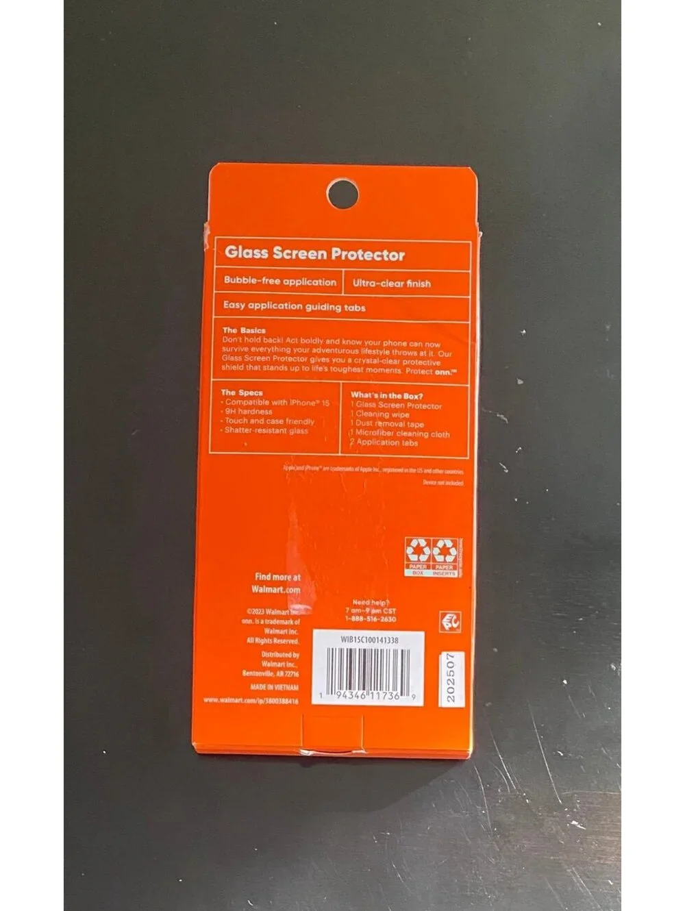 Onn Glass Screen Protector for iPhone 15